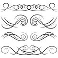 Set of vintage decorative curls, swirls, monograms and calligraphic borders Royalty Free Stock Photo