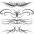 Set of vintage decorative curls, swirls, monograms and calligraphic borders Royalty Free Stock Photo