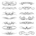 Set of vintage decorative curls, swirls, monograms and calligraphic borders Royalty Free Stock Photo