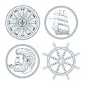 Set of vintage emblems Royalty Free Stock Photo