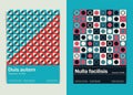 Set of Vintage Event Posters Swiss Style Graphic Template. Vector illustration