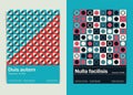 Set of Vintage Event Posters Swiss Style Graphic Template. Vector illustration Royalty Free Stock Photo