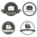Set of vintage fashionably emblems, bags logo