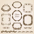 Set of vintage floral frames