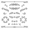 Set of vintage flourishes and scroll embellishment Royalty Free Stock Photo