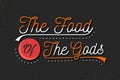 Set of Vintage Food Typographic Quotes Royalty Free Stock Photo