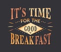 Set of Vintage Food Typographic Quotes Royalty Free Stock Photo