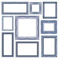 Set of Vintage frame with blank space, clipping path Royalty Free Stock Photo