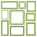 Set of Vintage frame with blank space, clipping path Royalty Free Stock Photo