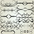 Set of vintage frames with beautiful filigree, decorative borders, vector illustration