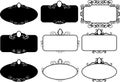 Set vintage frames, design elements. Sketch hand drawn. Decorative border Royalty Free Stock Photo