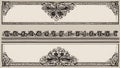 set of vintage frames A vintage line separator with decorative elegant retro fancy lines dividers frame border for text. Royalty Free Stock Photo