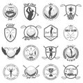 Set of vintage golf labels, badges Royalty Free Stock Photo