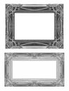 Set 2 of Vintage gray frame with blank space, clipping path Royalty Free Stock Photo