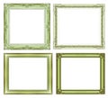 Set of vintage green frame with blank space and clipping path Royalty Free Stock Photo