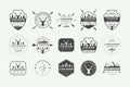 Set of vintage hunting labels, logos, badges, emblems, marks