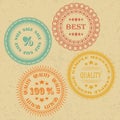 Set of Vintage Labels Royalty Free Stock Photo