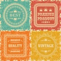 Set of Vintage Labels Royalty Free Stock Photo