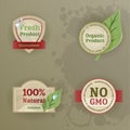 Set of vintage labels with ecological thematics