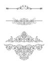 Set vintage lines decor.Vector illustration.