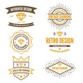 Set of vintage logo, label, badge and logotype