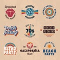 Set of vintage logos.