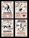 Set of Vintage Lucha Libre tickets. Lucha Libre Birthday Party.