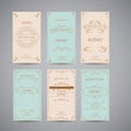 Set Of Vintage Luxury Greeting Restaurant Menu Design Template Royalty Free Stock Photo