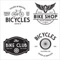 Set of vintage and modern bike shop logo badges and labels Royalty Free Stock Photo