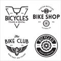 Set of vintage and modern bike shop logo badges and labels Royalty Free Stock Photo