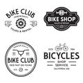 Set of vintage and modern bike shop logo badges and labels Royalty Free Stock Photo