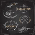 Set of vintage and modern farm logo labels and designs Royalty Free Stock Photo