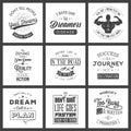 Set of vintage motivation typographic quotes.