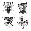 Set of Vintage Petrol station emblems design