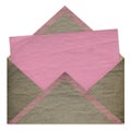 Set of vintage pink paper for congratulation
