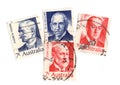 Vintage portrait postage stamps from Australia.