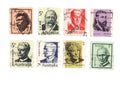 Vintage portrait postage stamps from Australia.