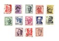 A set of vintage postage stamps from Australia.