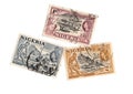 Vintage postage stamps from Nigeria.
