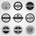 Set of vintage premium retro premium guaranteed badges logo illustration vector design