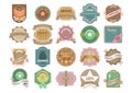 set of vintage quality labels. Vector illustration decorative design