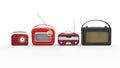 Set of vintage radios Royalty Free Stock Photo