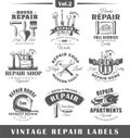 Set of vintage repair labels. Vol.2