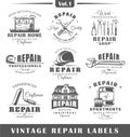 Set of vintage repair labels. Vol.1.