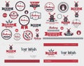 Set of vintage retro bakery badges and labels. Vector Royalty Free Stock Photo