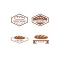 Set Vintage Retro Bakery / Bake Shop Label Sticker Logo design vector Royalty Free Stock Photo