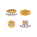 Set Vintage Retro Bakery / Bake Shop Label Sticker Logo design vector Royalty Free Stock Photo