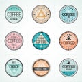 Set Of Vintage Retro Coffee Badges Royalty Free Stock Photo