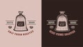 Set of vintage retro coffee emblem, logo, badge, label. mark, poster or print. Monochrome Royalty Free Stock Photo