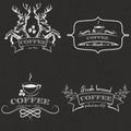 Set of vintage retro coffee logo badges and labels Royalty Free Stock Photo